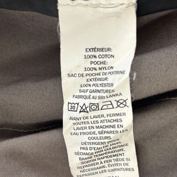 LL Bean Jacket Womens Medium Olive Green Hooded Cotton Utility Parka Outdoors - Picture 11 of 16